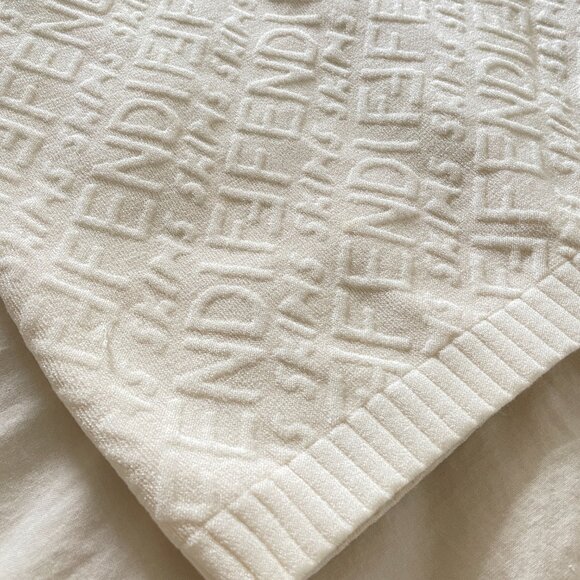 Fendi×Skims white logo embossed mini dress S size - Picture 10 of 13